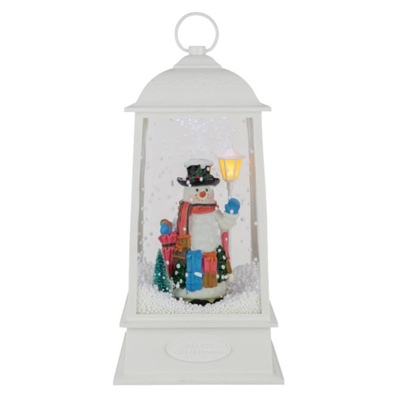 Northlight 34864990 13.5 in. LED Lighted Musical Snowing Snowman Christmas Lantern